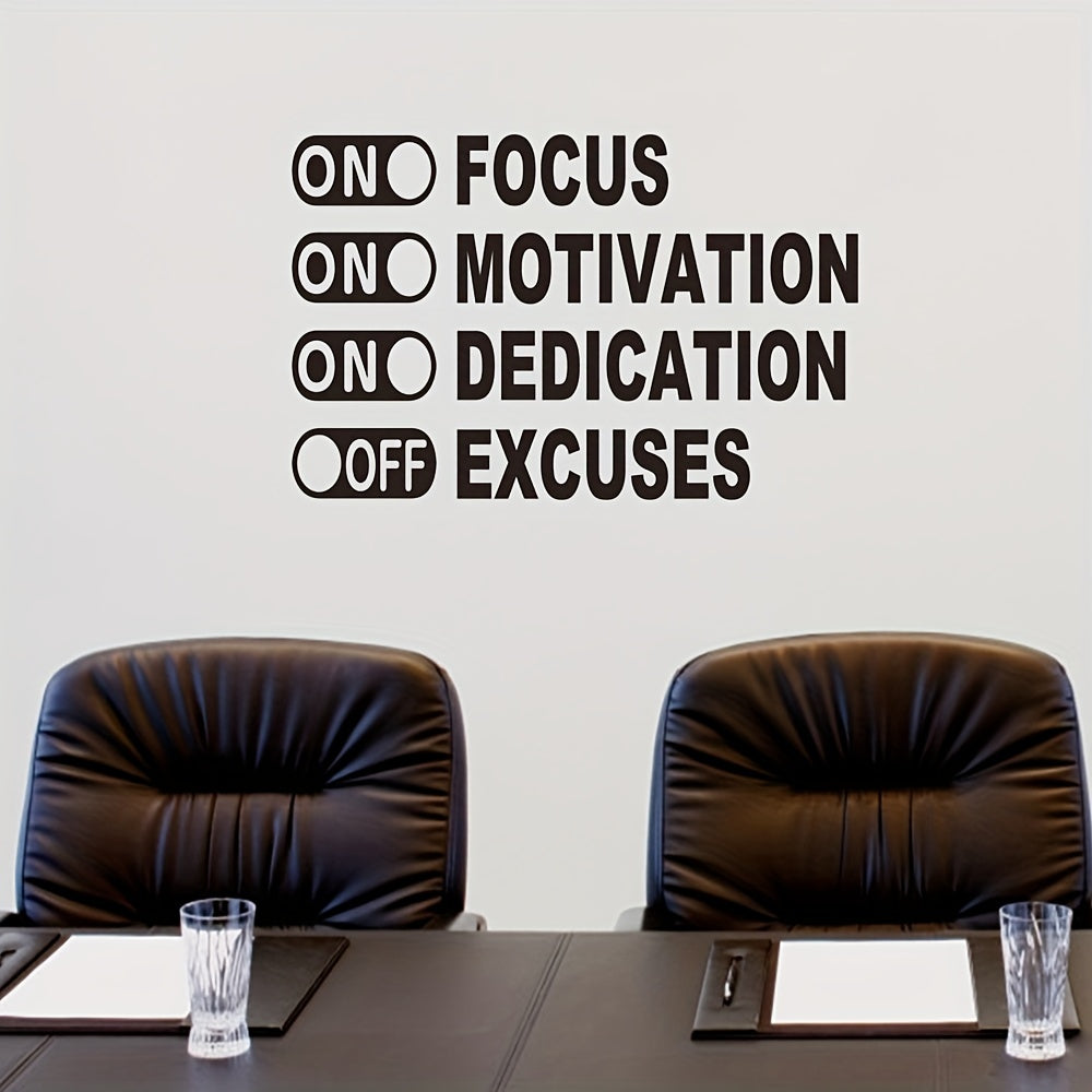 Inspire Decals ™ On Focus, On Motivation, On Dedication, Off Excuses