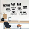 Inspire Decals ™  Be Creative, Stay Lovely, Work Hard, Be Kind...