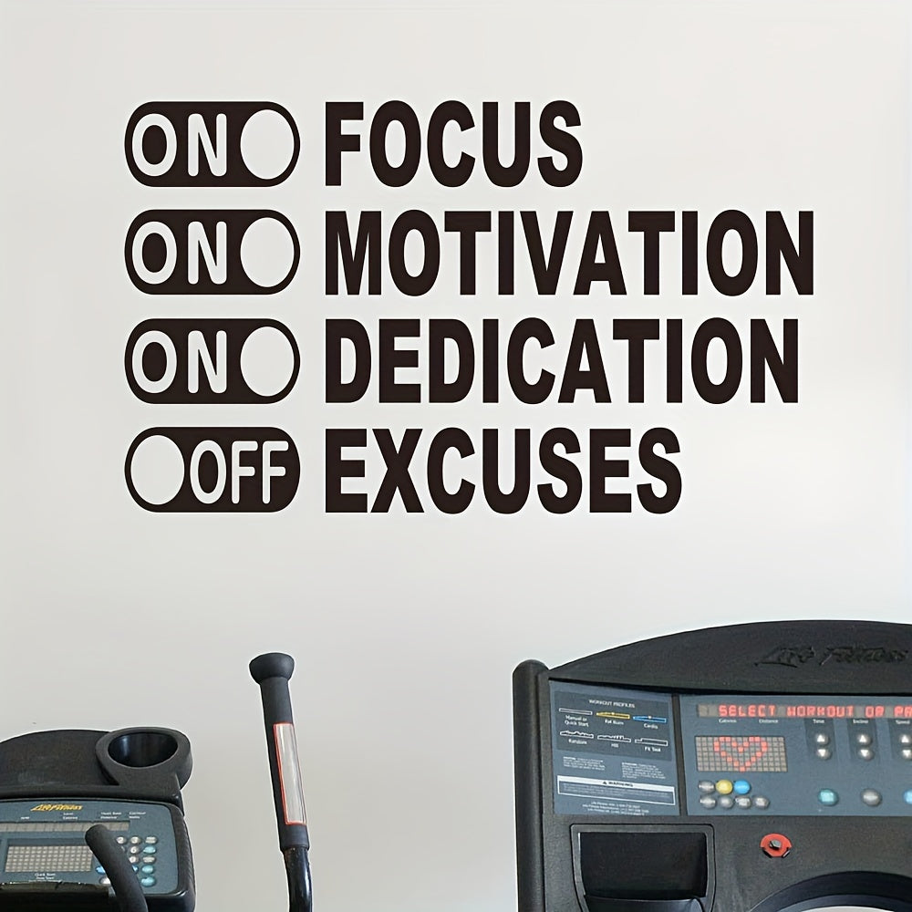 Inspire Decals ™ On Focus, On Motivation, On Dedication, Off Excuses